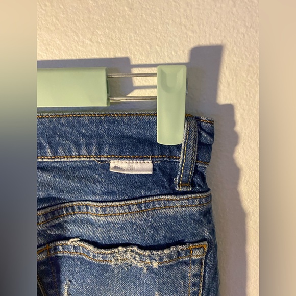 Boyish The Tommy Medium Wash Distressed High Rise Straight Jeans 24 - Picture 3 of 5